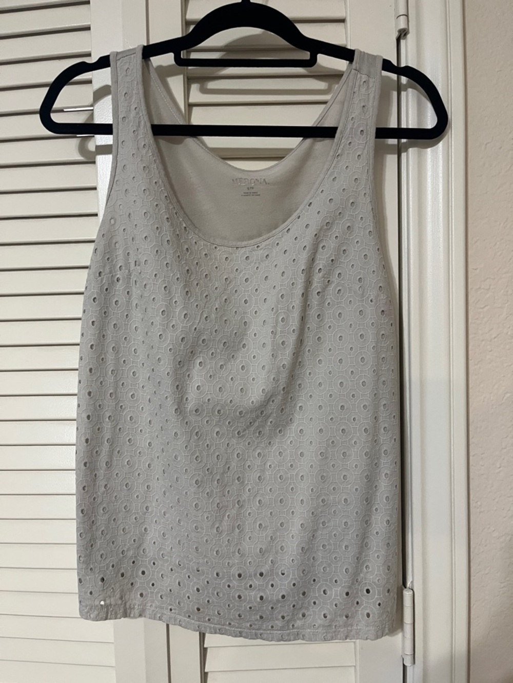 Merona Cream Eyelet Scoop Neck Tank